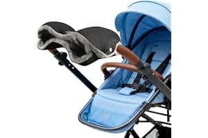 Nuangoo Handwärmer Kinderwagen, wasser und winddichte warme Handschuhe mit Handytasche, Universalmodell, passend für die meisten Kinderwagengriffe, unverzichtbar, um im Winter warm zu bleiben