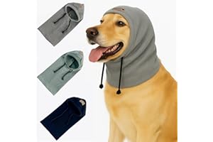 Colenumone Polaina con Cuello de Perro: Protectores de oídos y Calentadores de Cuello Suaves y Ajustados al Viento,Adecuado para Perros pequeños, medianos y Grandes. (Título,M)