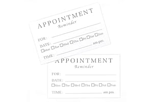 ABC GIFT SHOP 100 pcs Appointment Reminder Cards for Business, Hair Salon, Dental Office, Massage Therapist, Grooming, Hairdresser, Medical Doctors and More - Bulk Pack of Your Next Appointment Cards