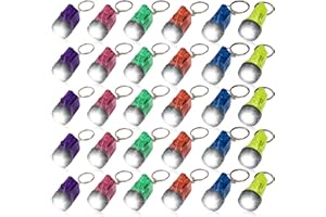 Delamiya 30 mini torcia portachiavi per bambini, 4 cm, piccola torcia a LED colorata, torcia a mano, giocattolo per feste, bomboniere, compleanno per bambini, campeggio, attività all'aperto,