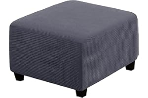 AQIGR Hockerbezug Quadratisch 80x80 Ottomane Schonbezug Quadratische Stretch Hocker Bezug Hocker Bezug für Ottomane Überzug Hockerbezug Quadratische Ottomane Abdeckungen (Color : B)
