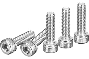 DTGN M3x10mm Socket Head Cap Screws Bolts, 100Pcs 304 Stainless Steel 18-8, Metric Machine Hex Socket Screw, Hex Drive, Bright Finish, UNC Coarse Thread Fully Threaded