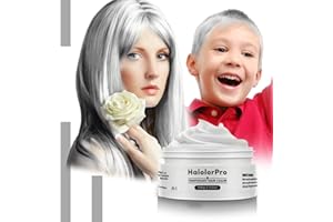 HaiolorPro White Hair Colour Wax Temporary, Temporary Hair Dye for Kids, Hair Makeup Paint Wax for Parties or Cosplay, Hair Coloring Products No Messy