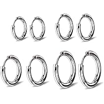 Argento 925 Certificato Orecchini Per Bambina In Argento Sterling 925 - Con Scatola Regalo, Chiusura A Pressione, 8x6 Mm, Per Età 3-9 Anni Orecchini Bambina Anallergici