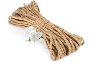 vsshe corda di canapa naturale, Corda Sisal per Tiragraffi per Gatti da 6mm *15m, Cordas Decorativa, Spago per Giardinaggio, Cordas Tiragraffi per Gatti, Cordas Bricolage,per Artistico,Giardinaggio