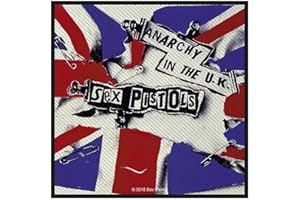 ROCK OFF OFFICIALLY LICENSED PRODUCTS The Sex Pistols Patch Anarchy In The Uk Band Logo Nouveau Officiel Sew On Size Accessory Size