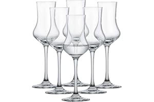 SCHOTT ZWIESEL Grappaglas Classico (6er-Set), klassische Schnapsgläser mit Stiel, spülmaschinenfeste Tritan-Kristallgläser, Made in Germany (Art.-Nr. 106225)