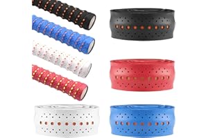 Prmape® 4 Piezas Cinta de Agarre para Raqueta de Tenis, Grip Padel Antideslizante, Over Grip Raqueta Tenis, Tenis Grip para Tenis Bádminton Squash Racketball Raqueta y caña de Pescar