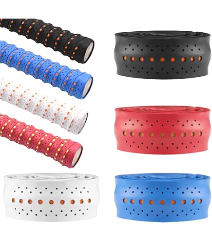 MxyVrix Pack De 5 Surgrips Anti-Slip Pour Raquettes - Bande EVA Absorbante - Tennis, Badminton, Squash