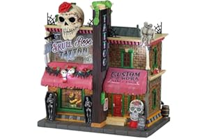 Spooky Town Lemax - The Skull And Rose Tattoo Studio, B/o (4.5v)