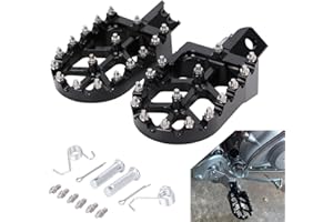 JFG RACING Cale Pied Moto,Repose-Pieds Moto Aluminium CNC pour CRF XR CR 50 70 80 100 125 CT200U Mini Bike SSR RFZ BETA Pit Bike-Noir