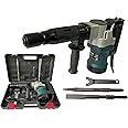 Inditrust 1300W 5.6kg Demolition Hammer Copper Armature with 2 chisels and a carrying box set Hex Chuck 17 mm Concrete Breaker with 6 MONTHS WARRANTY (BLUE)