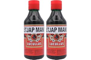 Lucullus Ketjap Manis Sauce 250ml - Indonesian Sweet Soy Sauce Spice (2-Pack) + UpLabel Creations 1ml Measuring Spoon