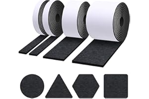 Ouprisks 4 Rollen Filzgleiter Selbstklebend, 4 mm Dicke, Schneiden Sie Jede Form, Möbelgleiter für Stühle, Bodenschutz