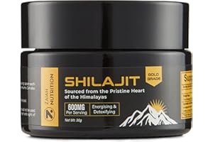 ZAIAH NUTRITION Shilajit Resin, Authentic Himalayan Shilajit 30g, Gold Grade, 100% Pure, with Ayurvedic Herbal Extracts, Energising & Detoxifying, 85+ Minerals, Rich in Fulvic & Humic Acid, Minerals, Vegan