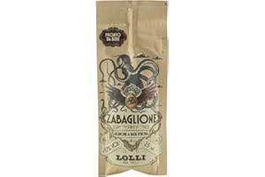 Liquore artigianale Zabaglione Lolli Limited Edition. Bustina monodose con cannuccia. 17% vol.