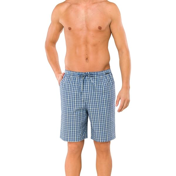 Schiesser Pantaloni Corti Da Uomo Mix + Relax, In Cotone Organico, Con Tasche, Taglia 62