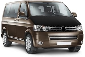 ZWPARTS Auto Bonnet Bra Ersatz für VW T5.1 2010-2015, Haubenbra Bonnet Bra Schwarz Steinschlagschutz Vollbra Bonnet Bra Deckt Gesamte Motorhaube