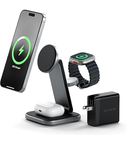 Satechi Apple Watch Cargador USB-C Magnetic Charging Dock For