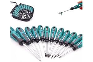 JCAKES Set di cacciaviti magnetici da 12 pezzi, cacciaviti per utensili manuali con U, Y e triangolo per lavori di precisione, fai da te e riparazioni di elettrodomestici-attrezzature industriali