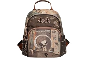 Anekke - Zaino da passeggiata da donna - Zaino piccolo con manici regolabili e maniglia a mano - Tasca antifurto Shoen - Accessori e accessori donna - Misure 28x28x14 cm, multicolore