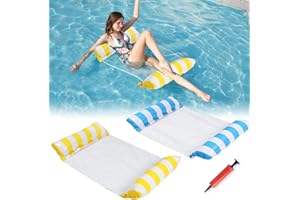 Aohcae Nadmuchiwany hamak wodny, 2 sztuki, 4 w 1, nadmuchiwany hamak, basen z pompką, który może odpoczywać i bawić się, nadaje się dla dorosłych i dzieci