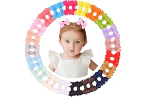 choicbaby 40pcs 2 pollici Baby Girl Hair Bows Clips 20 Colori Completamente Foderati Barrette di Capelli Alligatore Clip capelli Clip a coccodrillo Clip per capelli antiscivolo Accessori per bambini ﻿