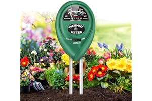 MDYNI 3 in 1 Soil PH Meter Soil PH, Light & Moisture Tester Kit for Garden, Farm, Lawn, Indoor & Outdoor (No Battery needed)