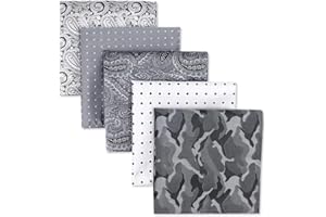 S&W SHLAX&WING Shlax&Wing 5 Pieces Assorted Mens Pocket Square Set Handkerchiefs Lot