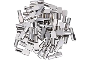 TBESTMAX 120 Packs Shelf Pins, 5 mm Shelf Support Pegs Spoon Shape Cabinet Furniture