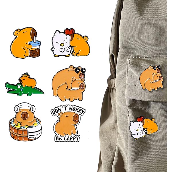 BOBOZHONG 20 Pièces Pins Charm De Chaussure Capybara - Accessoires DIY Mignons, Charm Mignon Pour Chaussures,Décorations De Chaussures,Déco Amovible En PVC -Cadeau Pour Enfants, Famille Et Amis