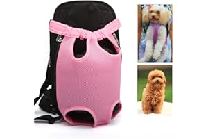 XIAOYU Pet Carrier hundetasche Träger Bag Haustier Transporttasche Brust Backpack Reise Tragbar Puppy Atmungsaktive Durable-Beine heraus Bag Haustier Hunde Katzen Tragetasche, rosa, XL