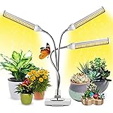 Garpsen Pflanzenlampe LED, Pflanzenlicht mit Auto ON/Off Timer 315 LEDs mit sonnenähnlichem Vollspektrum, 3 Heads Grow Lampe 