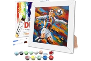 Sencangxun Malen Nach Zahlen Kinder Junge mit Rahmen, Malen Nach Zahlen ab 6 7 8 9 10 Jahre Junge und Mädchen 20x20 Cm, Diy Gemäide Bastelset Kinder,Kreative Geschenke für Mädchen und Junge