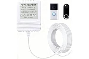 LIANSUM 18V 500MA Power Transformer AC Adapter Compatible with Nest Video Doorbell, Ring, Nest Hello, Google, SimpliSafe,Ezviz,Eufy,Wyze,Arlo Video Doorbell UK Charger Cable Adapter