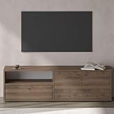 Minimal TV Stand with Pao Cover &ndash; 136 cm Antique Walnut