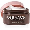 Josie Maran Whipped Argan Oil Body Butter - Immediate, Lightweight, and Long-Lasting Nourishment to Soften and Hydrate Skin (240ml/8.0oz, Sweet Citrus)