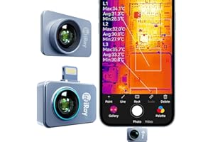 Caméra Thermique pour iPhone, P2 Pro avec Objectif Macro Magnétique Imageur Thermique InfiRay 256x192, Caméra Thermique de -4 ° F à 1112 ° F Plage de Température Caméra - IOS