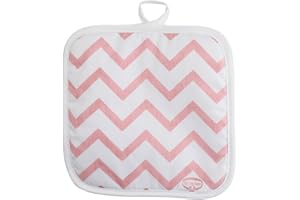 DR. OETKER Dr Oetker 4634 Manique de Cuisine, Manique Cuisine rétro, Manique pour Four, Manique de Cuisine Anti-Chaleur, Manique pour Plats Chauds, Coton, Rose pâle, Blanc, Gris, Dimensions 20 cm x 20 cm