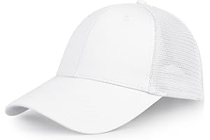 HAMUNI Basecap Herren Damen, Mesh Baseball Cap Sommer, Trucker Cap, Atmungsaktive Verstellbar Klassische Reine Farbe Baseboard Baseballkappe Outdoor Kappe