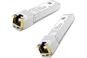 GIQITCK 2Pack Newest 10GBASE-T SFP+ RJ45 Transceiver, 10G rame SFP+ a RJ45 Modulo con Chip RTL8261N per Cisco SFP-10G-T-S, Ubiquiti UF-RJ45-10G, Netgear, D-Link,Supermicro,TP-Link, Linksys, fino a 30m