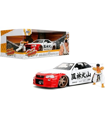 Jada Godzilla 1:24 2002 Nissan Skyline GT-R(R34) Die-Cast