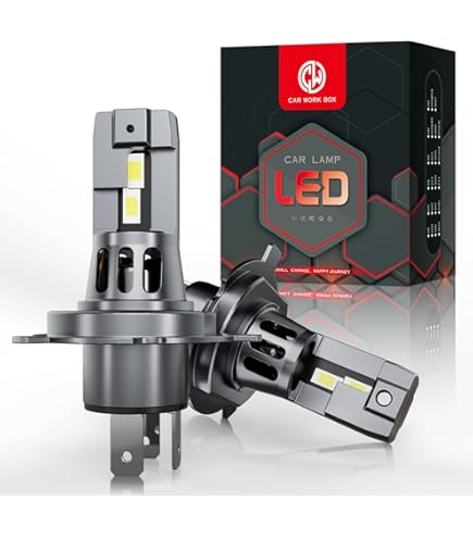 PAERKU Lampadine H4 LED Auto Fari LED H4 6500K Bianco Freddo