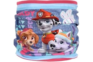 NICKELODEONS La Pat Patrouille Écharpe tube d'hiver en polaire pour fille Motif Skye Marshall et Everest