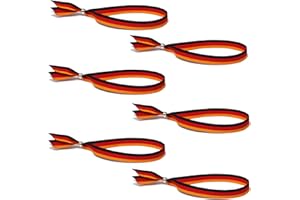 GOS BEST SUPPLIES Deutschland Fanartikel 6 Armband Stoffbänder - für Herren, Damen & Kinder - Sportfan - Deutschland Flagge