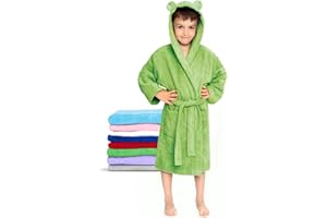 Twinzen - Albornoz Niños Algodón - Niño y Niña - 100% Algodón OEKO-TEX® - Bata de Baño 2 Bolsillos, Cinturón y Capucha