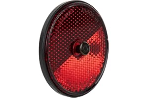 Cofan Catadióptricos Redondos con Tornillo para Fijar en Vehículos | Disponibles en Rojo (Colocación en Parte Trasera del vehículo) | Producto homologado | Diámetro: 60 mm (Rojo, 60 cm)