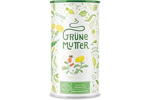 ALPHA FOODS Green Mother - Poudre à boire - Elixir Super-alimentaire - Herbe de blé, Ortie, Chardon-Marie, Algues, Alfalfa, OPC et autres compléments alimentaires - Coenzyme Q10 - 600 grammes poudre à boire