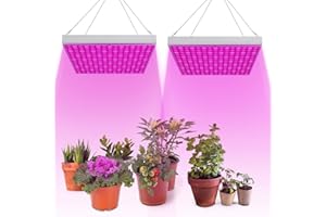 Cecaylie 2x15W LED Pflanzenlampe Vollspektrum, LED Grow Light Pflanzenlicht Led Grow Lamp, 225PCS LEDs Grow Lamp Pflanzen LED Wachstumslampe für Gemüse, Blume, Grow Tent, Greenhouse, Zimmerpflanzen