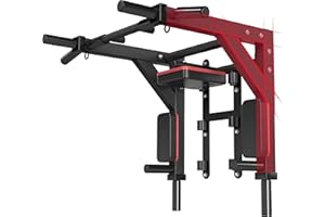 HAKENO Multifunktionelle Klimmzugstange für die Wandmontage Fitness Dip Station 2 in1 Pull Up Bar Trainings Halterung mit Multifunktionen Wand Belastbarkeit bis 500kg Fitnessstudio für Zuhause